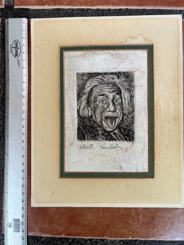 Grabado Ilustración Albert Einstein