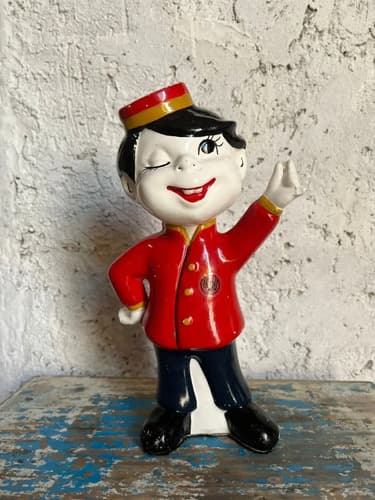 Vintage Cerámica Gritón Lotería Nacional Publicidad