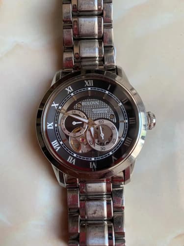 Reloj Usado Bulova Automático Plateado Negro
