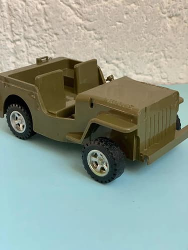 Vintage Jeep Plástico Verde
