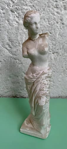Vintage Figura Venus De Milo Envejecida Blanco